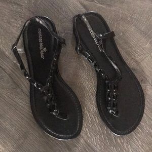 Ladies black sandals